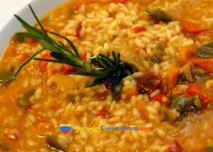 arroz meloso con verduras