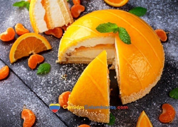 tarta mousse de mandarina